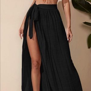SHEIN Wrap Tie Side Cover Up Skirt